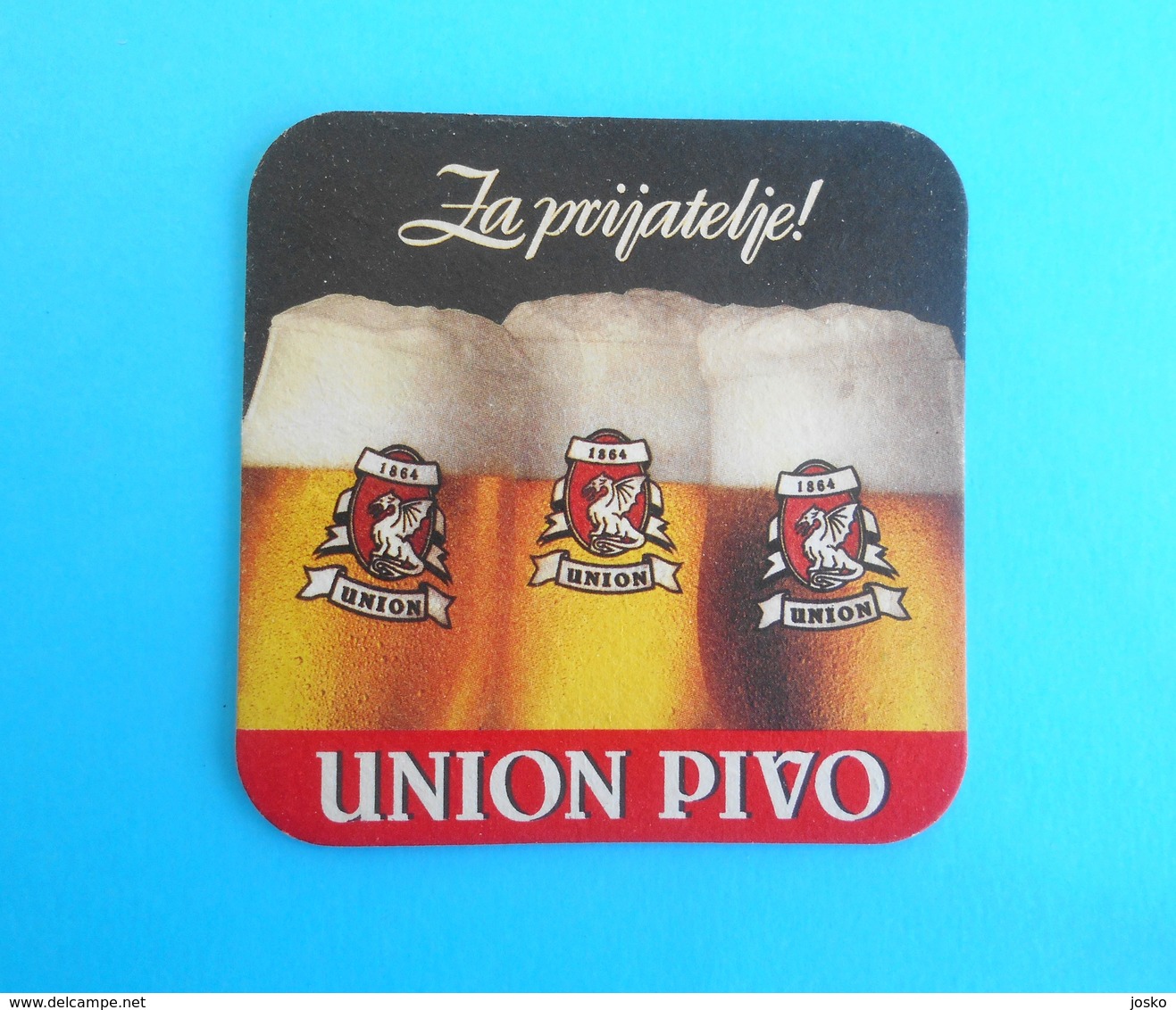 UNION BEER  - Slovenia Beer Coaster * Mat Bierdeckel Sous-bock Bocks Tapis De Bière Sottobicchiere Di Birra Posavaso - Bierdeckel