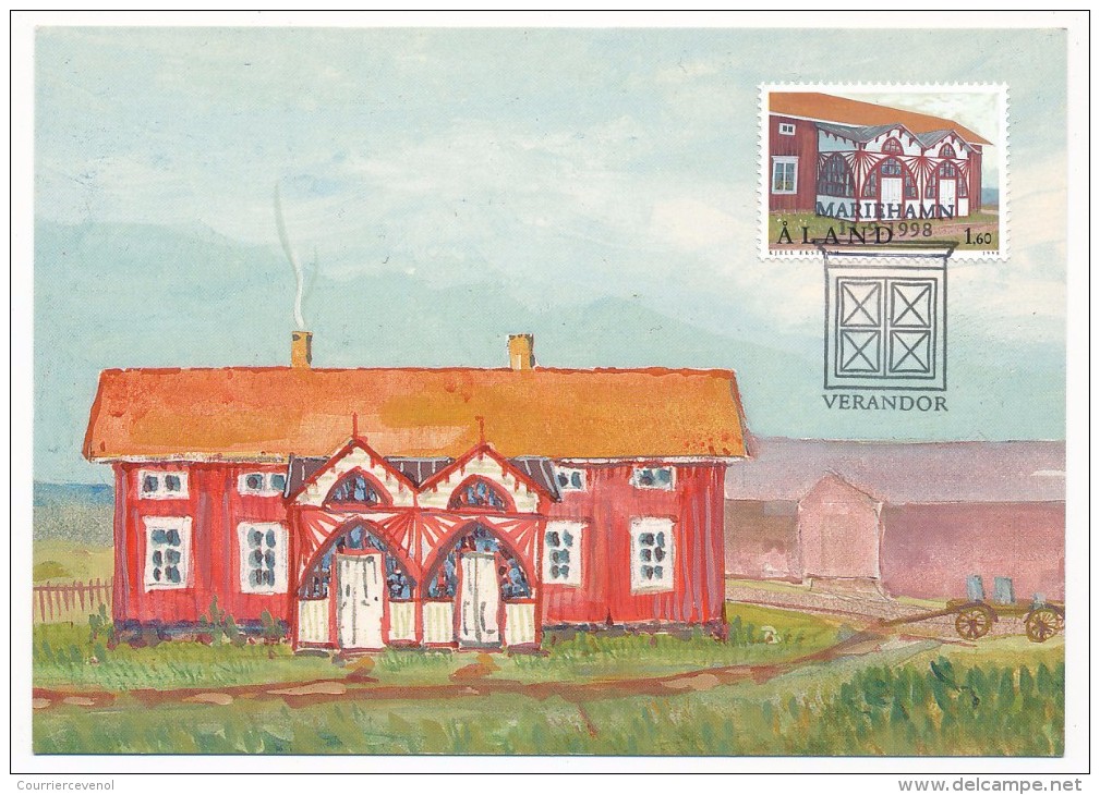 ALAND - 3 Cartes Maximum - "VERANDOR" (vérandas) 11.9.1998 Mariehamm - Aland