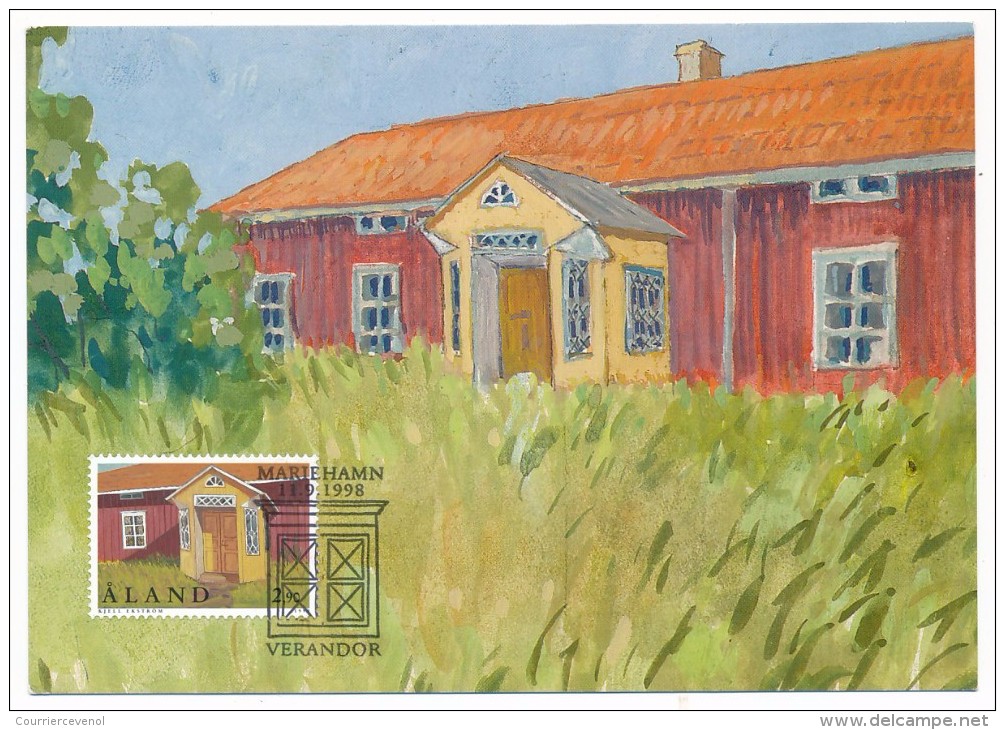 ALAND - 3 Cartes Maximum - "VERANDOR" (vérandas) 11.9.1998 Mariehamm - Aland