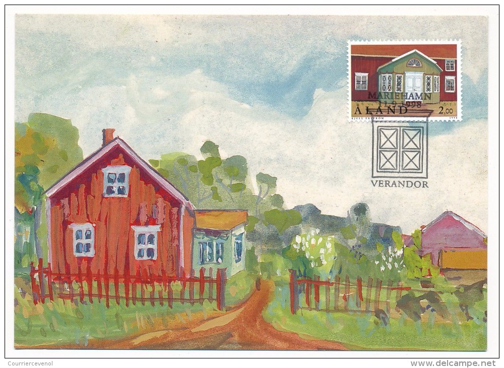 ALAND - 3 Cartes Maximum - "VERANDOR" (vérandas) 11.9.1998 Mariehamm - Aland