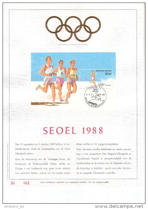 Carte Max Gold Bloc 64 Olympische Spelen - 1981-1990