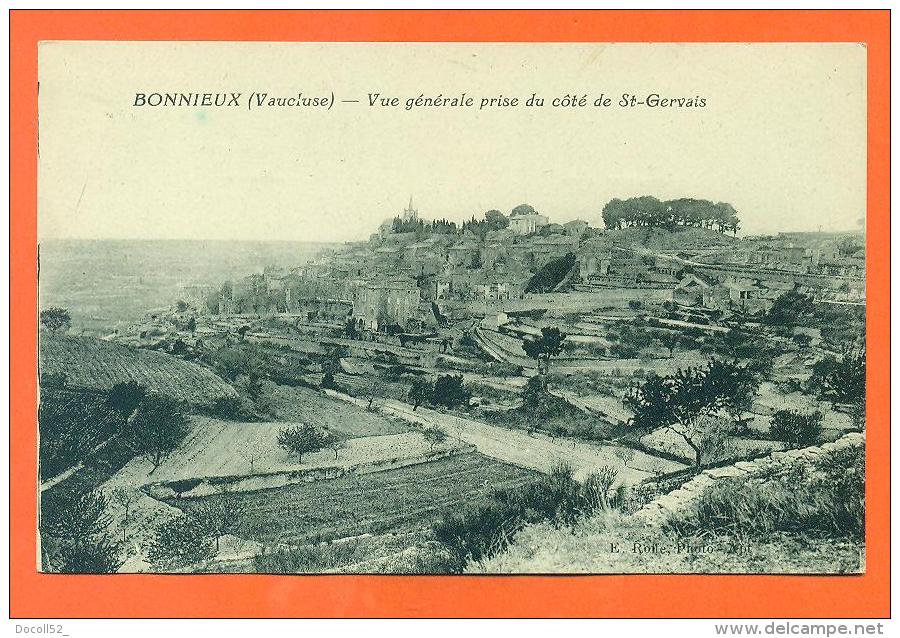 Dpt  84   Bonnieux  "  Vue Generale Prise Du Coté De Saint Gervais  " - Bonnieux