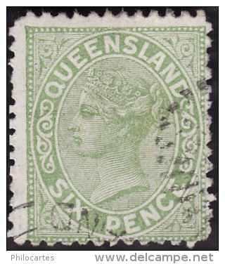 QUEENSLAND  1883-92 -  YT   55   -   Victoria  -  Oblitéré - Used Stamps