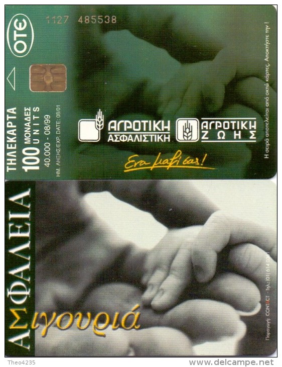 GREECE PHONECARD AGROTIKI INSURANCE 7  -X0784- 40000pcs-8/99-USED - Grèce