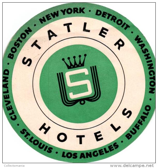 27 HOTEL LABELS USA  CALIFORNIA  Los Angeles Carmel Hollywood Beverley Hills Santa Barbara Oakland - Etiquettes D'hotels