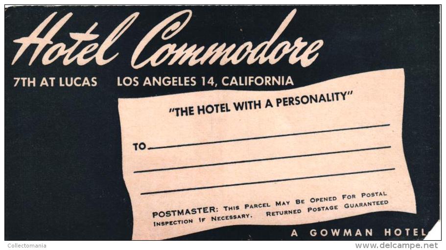 27 HOTEL LABELS USA  CALIFORNIA  Los Angeles Carmel Hollywood Beverley Hills Santa Barbara Oakland