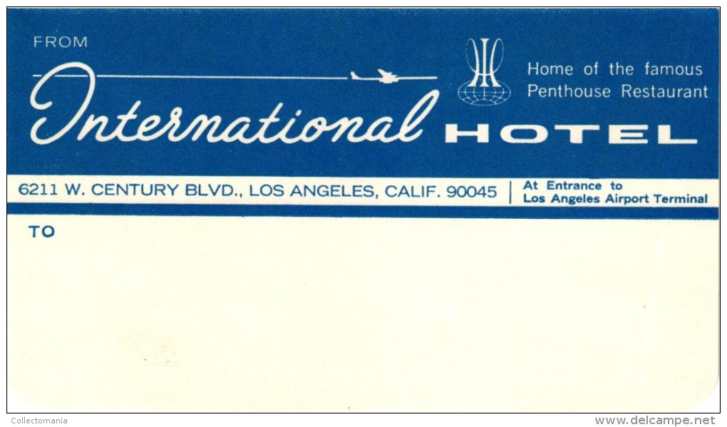 27 HOTEL LABELS USA  CALIFORNIA  Los Angeles Carmel Hollywood Beverley Hills Santa Barbara Oakland