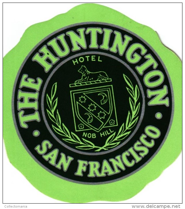 27 HOTEL LABELS USA  CALIFORNIA  Los Angeles Carmel Hollywood Beverley Hills Santa Barbara Oakland