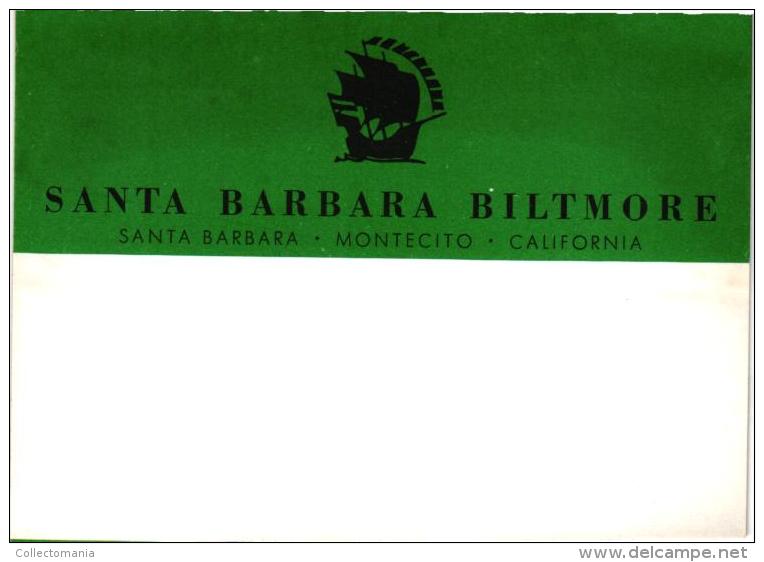 27 HOTEL LABELS USA  CALIFORNIA  Los Angeles Carmel Hollywood Beverley Hills Santa Barbara Oakland