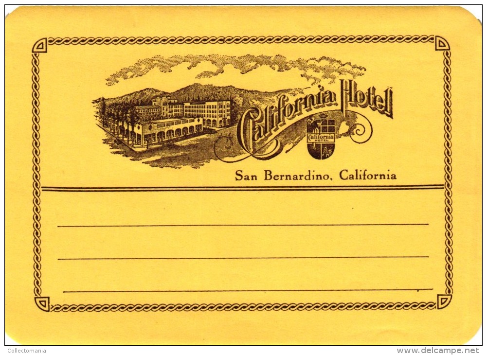 27 HOTEL LABELS USA  CALIFORNIA  Los Angeles Carmel Hollywood Beverley Hills Santa Barbara Oakland