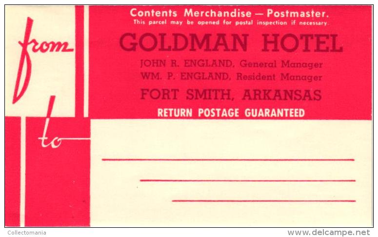 18 HOTEL LABELS ARKANSAS COLORADO SOUTH CAROLINA CONNECTICUT DELAWARE DAKOTA FLORIDA