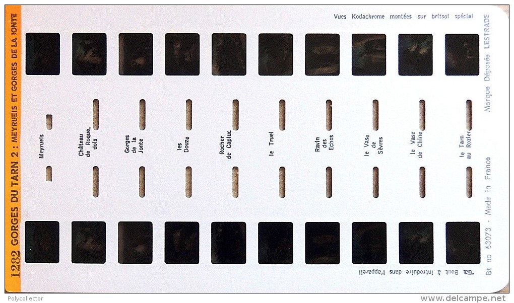 LESTRADE  - 10 Vues Stéréoscopiques - Série Jaune Numérotée - 1282 - Gorges Du Tarn 2 : Meyrueis Et Gorges De La Jonte - Stereoscopic