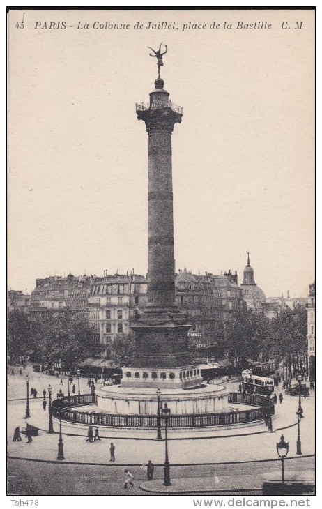 75---PARIS  12---la Colonne De Juillet Place De La Bastille--voir 2 Scans - Arrondissement: 05