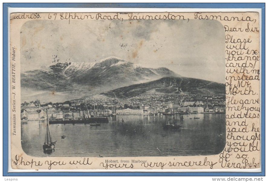 OCEANIE - AUSTRALIE --  Tasmania - Hobart From Harbour - Andere & Zonder Classificatie