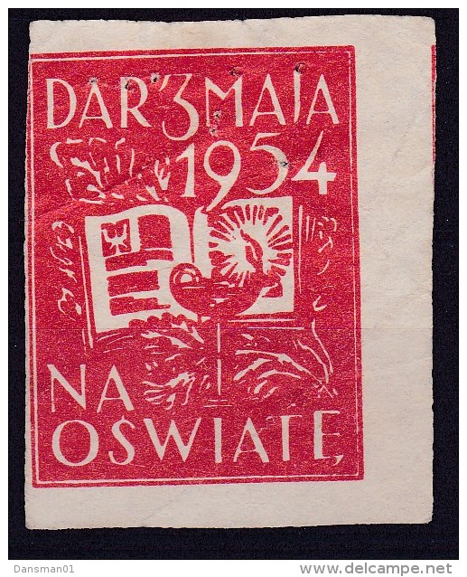 POLAND 1954 Na Oswiate Label - Errors & Oddities