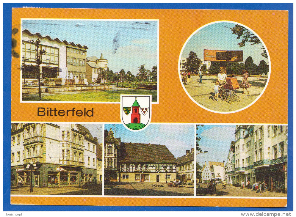 Deutschland; Bitterfeld; Multivuekarte Mit Strasse Der Republik; Apotheke - Bitterfeld