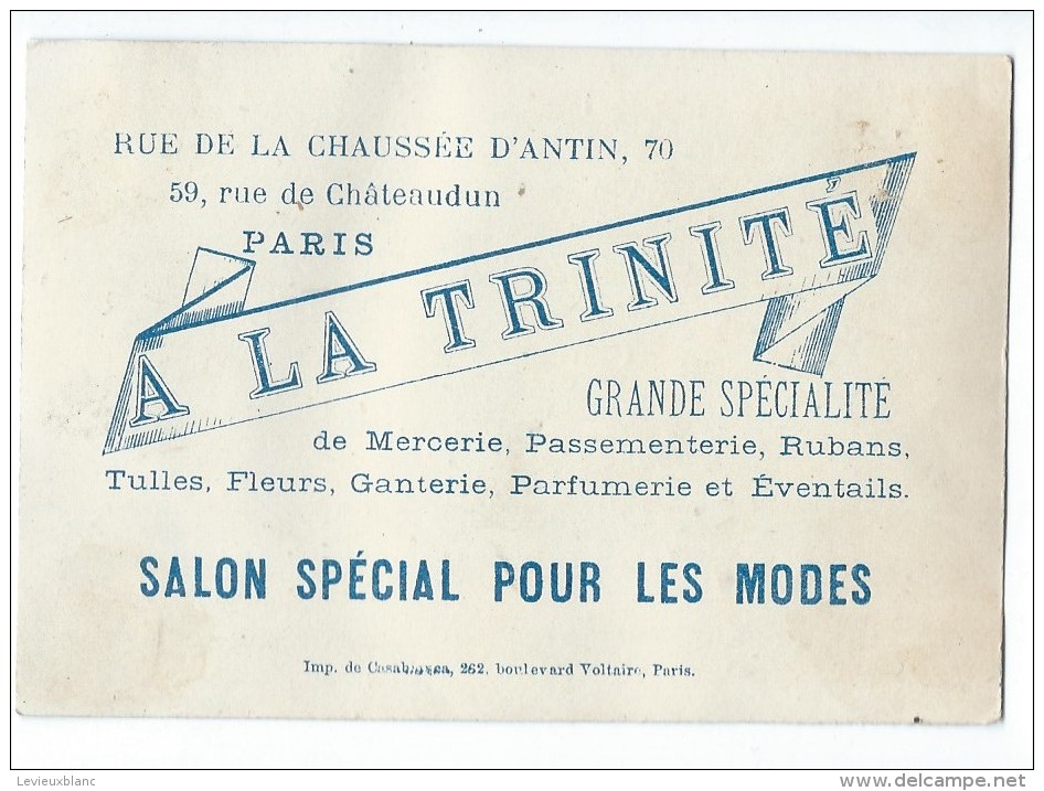 Magasin/A La Trinité/Modes/Casabianca/Paris /Vers 1885-1890    IMA9 - Autres & Non Classés