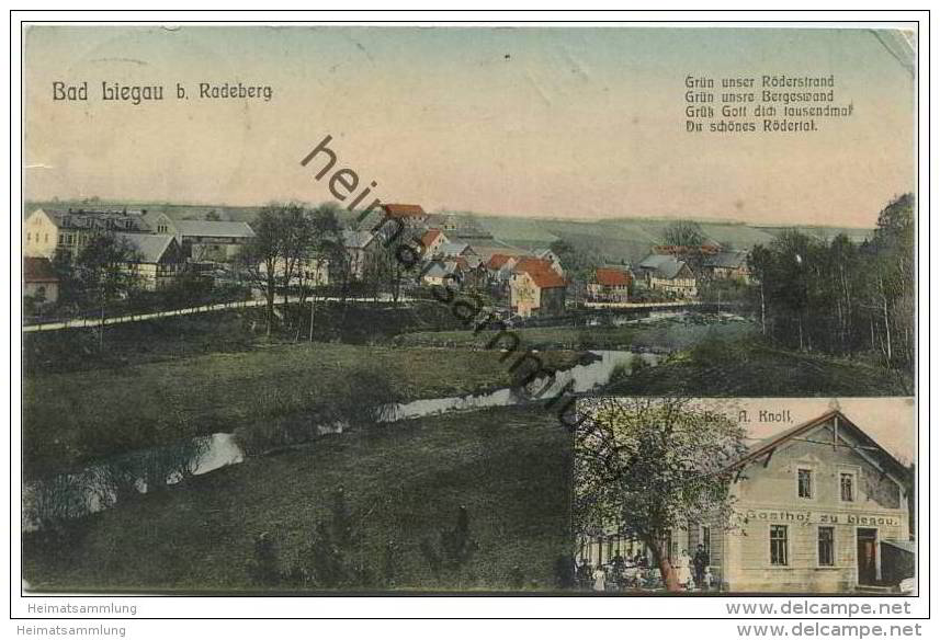 Bad Liegau Bei Radeberg - Gasthof Zu Liegau Besitzer A. Knoll - Radeberg