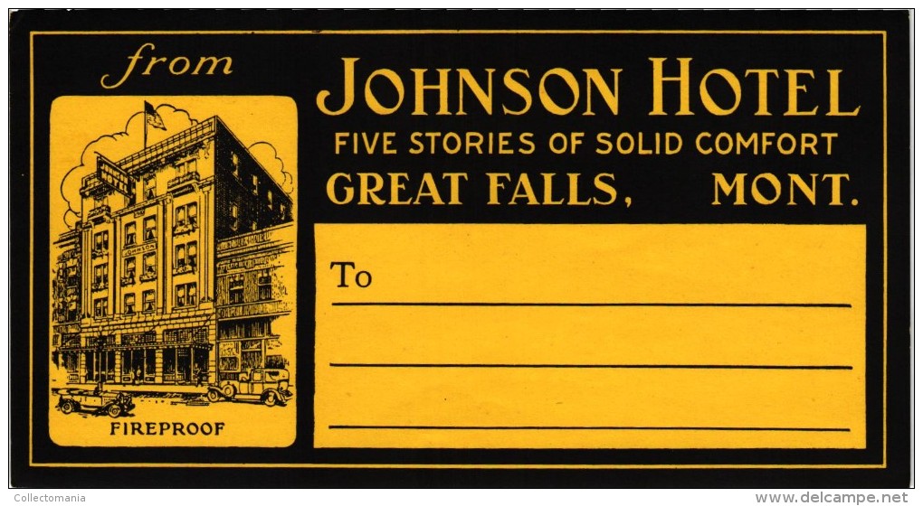 20 HOTE OldL Labels Collection MICHIGAN Lansing MINNESOTAMinneapolis MISSOURI MONTANA MISSOURI ST Louis - Hotel Labels