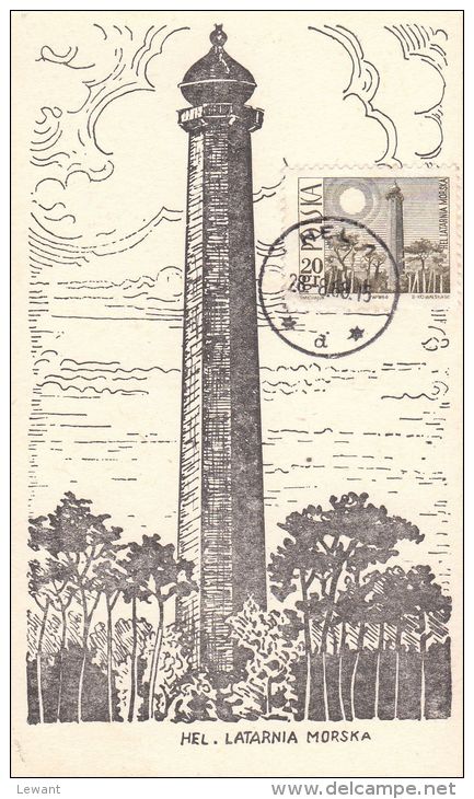 B 04 Maximum Card - Lighthouse On The Hel Peninsula - Cartes Maximum