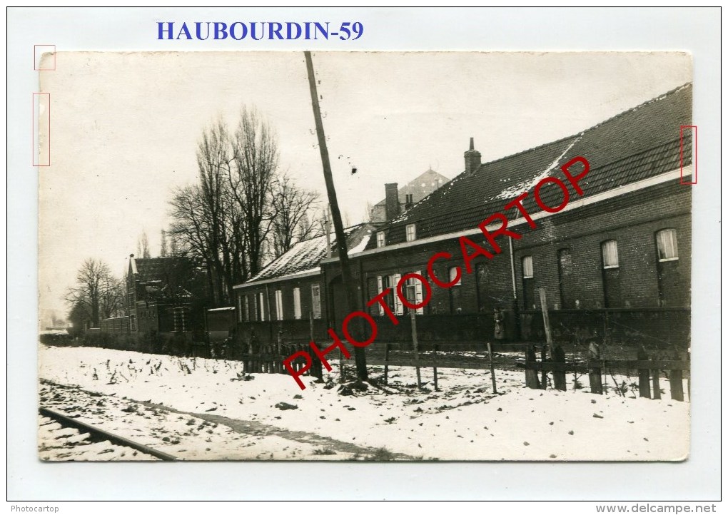 HAUBOURDIN-Ecuries,Salle A Manger,Poste De Telefon-CARTE PHOTO Allemande-Guerre 14-18-1 WK-FRANCE-59-MIITARIA- - Haubourdin