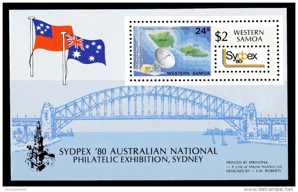 Western Samoa 1980 Sydpex '80 Sydney Harbour Bridge MS MNH - - Samoa