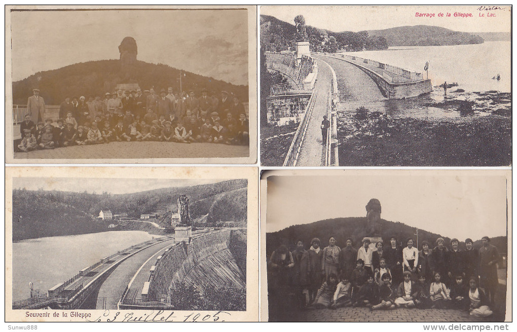 Barrage De La Gileppe - Lot De 95 Cartes (précurseur, Animée, Carte-photo, Trenkler, Timbre Taxe, Desaix, DTC,....) - Gileppe (Barrage)