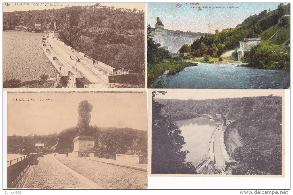 Barrage de la Gileppe - Lot de 95 cartes (précurseur, animée, carte-photo, Trenkler, timbre taxe, Desaix, DTC,....)