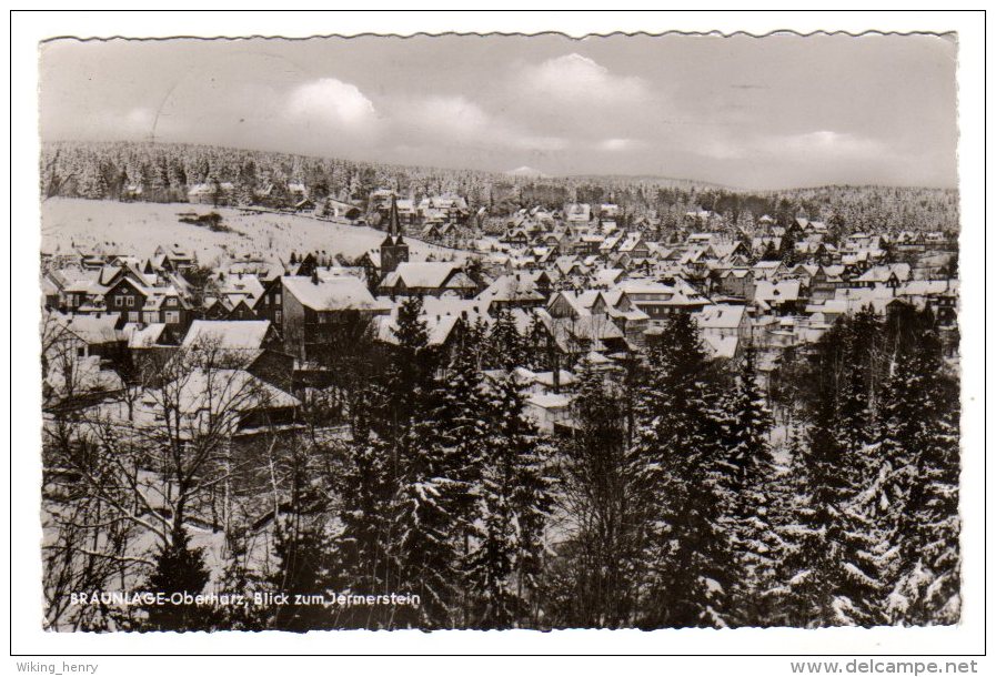 Braunlage - S/w Blick Zum Jermerstein - Braunlage