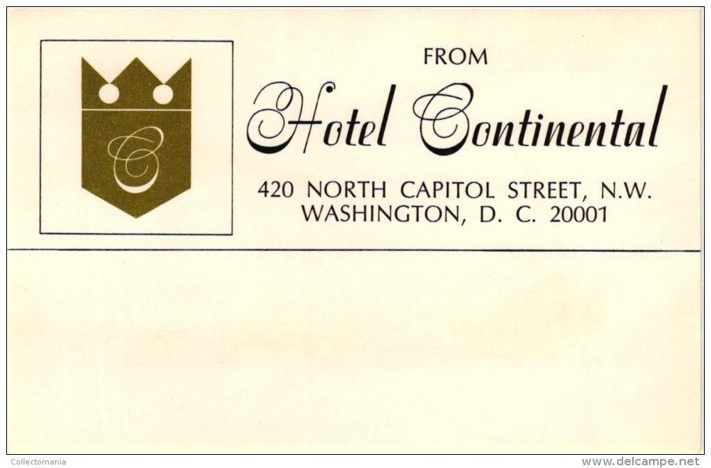 18 HOTEL Labels USA WASHINGTON D.C.Willard Raleigh Burlington Ebbitt Washington Shoreham Continental Statler ambassador