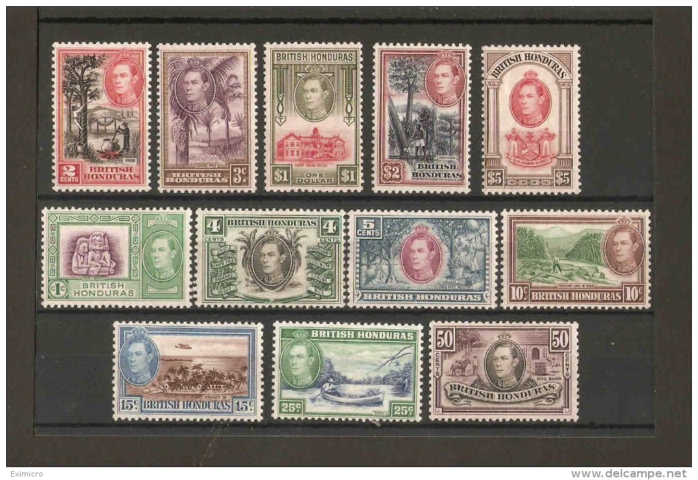 BRITISH HONDURAS 1938 SET SG 150/161  MOUNTED MINT Cat £190 - British Honduras (...-1970)