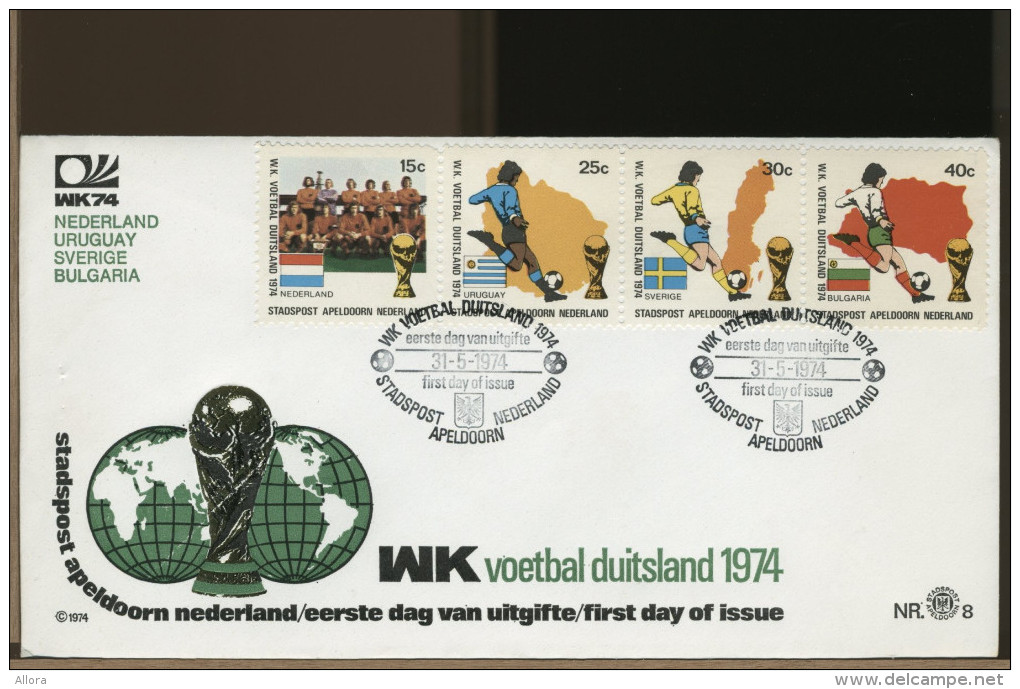 NEDERLAND - APELDOORN  -  WK  1974  -  Campionati Mondo 1974  FDC - 1974 – Germania Ovest