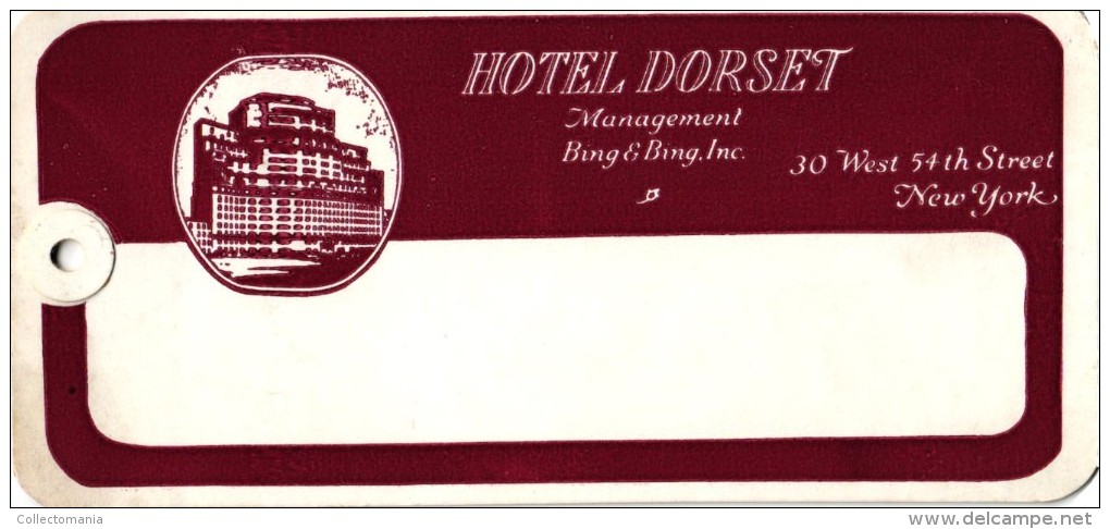 35 HOTEL Labels NEW YORK City Royalton Wenthworth Dixie  Beekman  Old Collection  VG To Excellent Fifties And Older - Hotel Labels