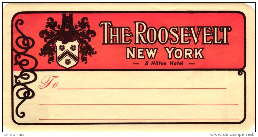 35 HOTEL Labels NEW YORK City Royalton Wenthworth Dixie  Beekman  Old Collection  VG To Excellent Fifties And Older - Hotel Labels