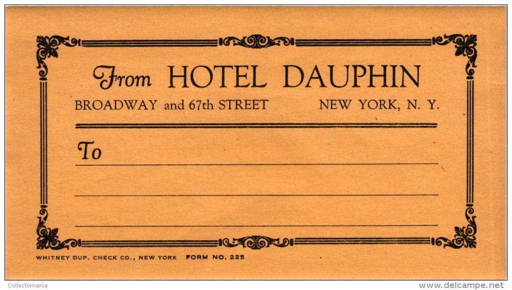 35 HOTEL Labels NEW YORK City Royalton Wenthworth Dixie  Beekman  old collection  VG to excellent Fifties and older