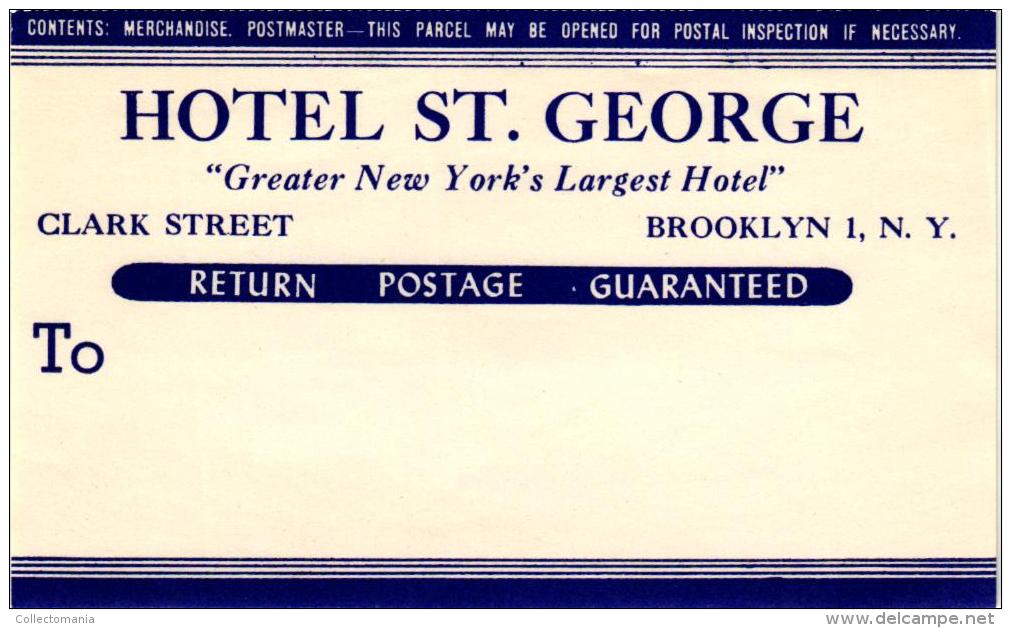 35 HOTEL Labels NEW YORK City Royalton Wenthworth Dixie  Beekman  old collection  VG to excellent Fifties and older