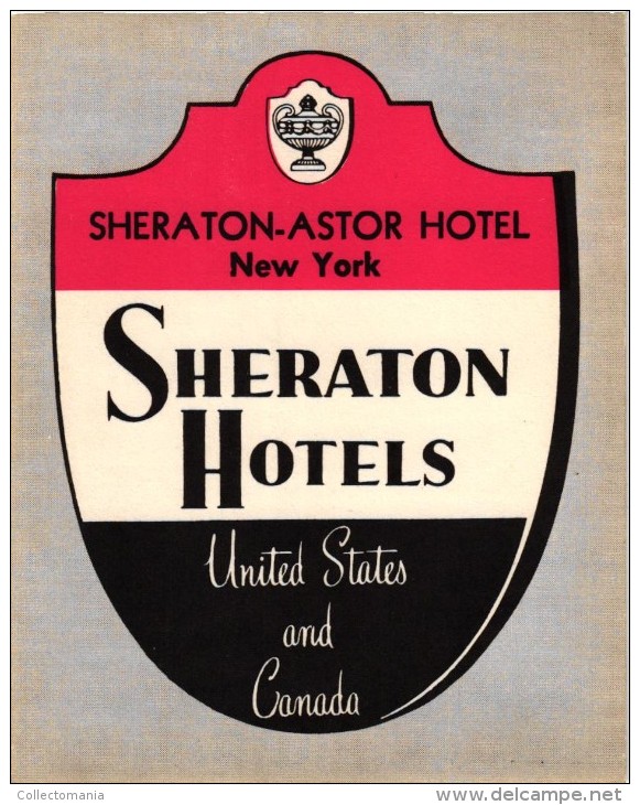 15 HOTEL Labels USA  NEW YORK  Elmira Elmhurst Rochester Albany Syracuse Cooperstown Grossinger Buffalo