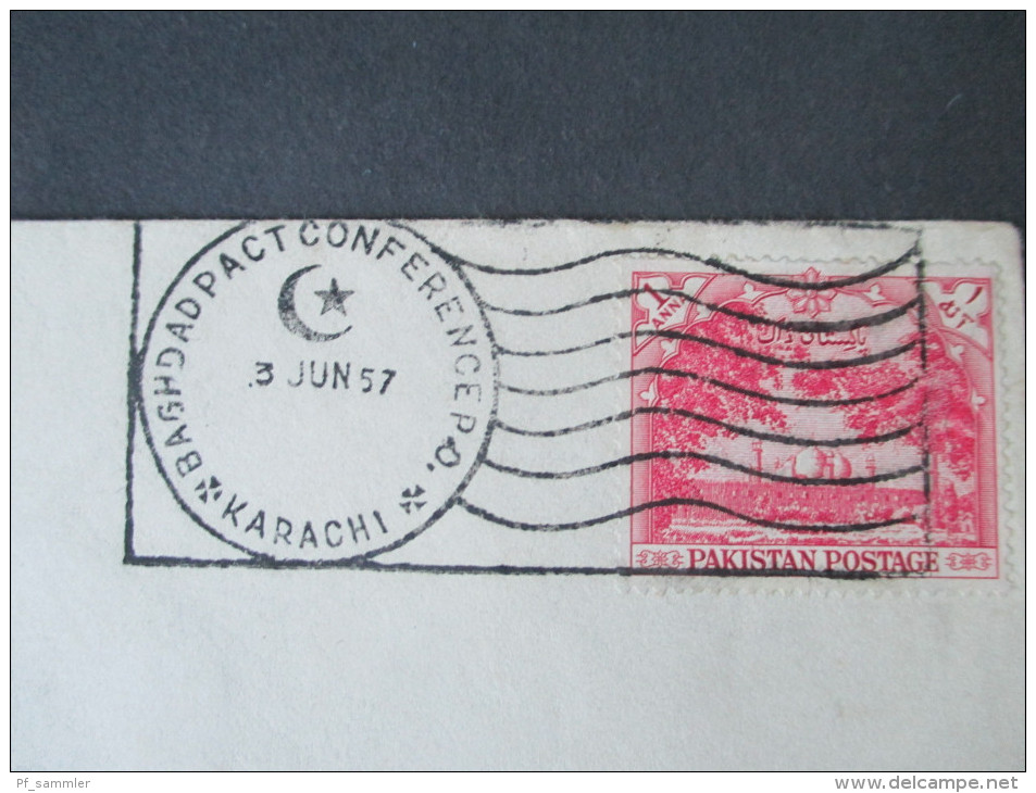 Pakistan 1957 Interessante EF / Schöne Stempel! Local. Experimental P.O. KP-38 Due AS. Baghdad Pact Coverence - Pakistan