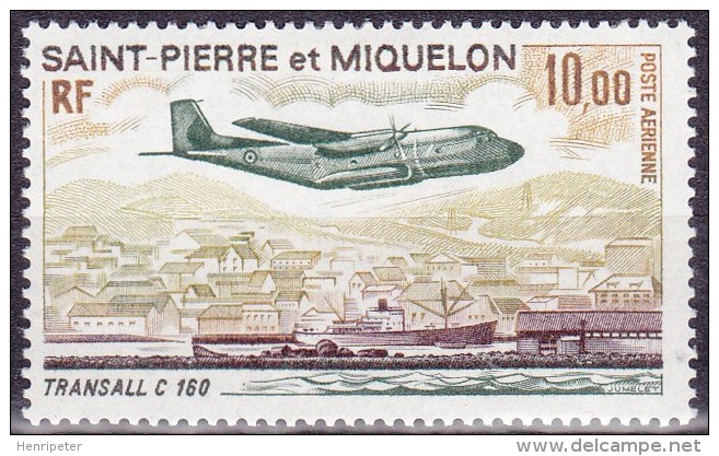 Timbre Aérien Neuf* Charnière - Transall C 160 - N° 57 (Yvert) - Saint-Pierre Et Miquelon 1973 - Unused Stamps