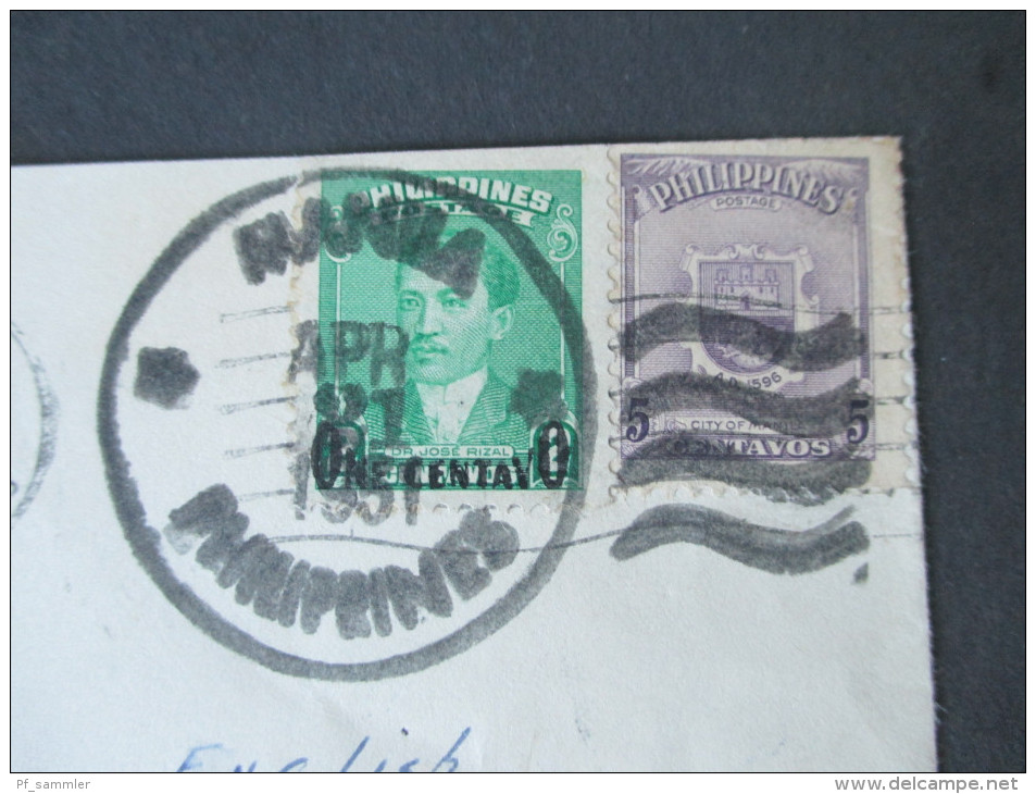 USA / Philippinen 1951 Manila. Additional Postage Subsequenily Paid. - Filippijnen