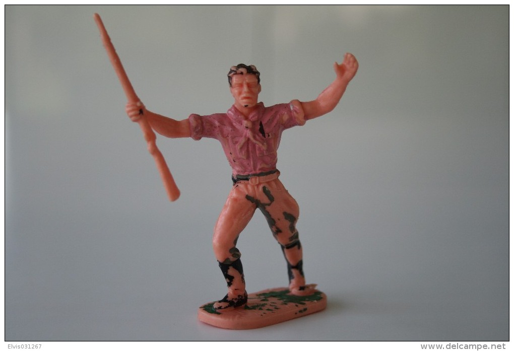 Elastolin, Lineol Hauser, Cowboy, H=70mm, Plastic - Vintage Toy Soldier - Figurines