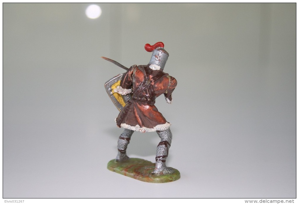 Elastolin, Lineol Hauser, H=70mm, Knight Prince Arne, Plastic - Vintage Toy Soldier - Figurines