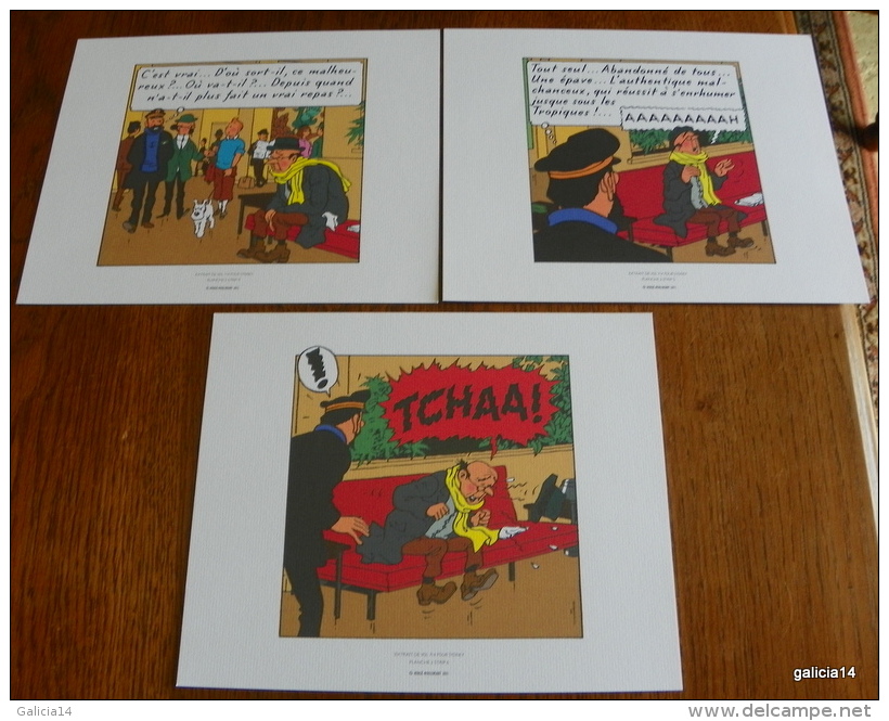 LOT DE 3 EX-LIBRIS TINTIN ~ HERGE MOULINSART 2011 / VOL 714 POUR SIDNEY - Illustrateurs G - I