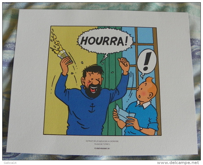 LOT DE 3 EX-LIBRIS TINTIN ~ HERGE MOULINSART 2011 / LES BIJOUX DE LA CASTAFIORE - Illustrateurs G - I