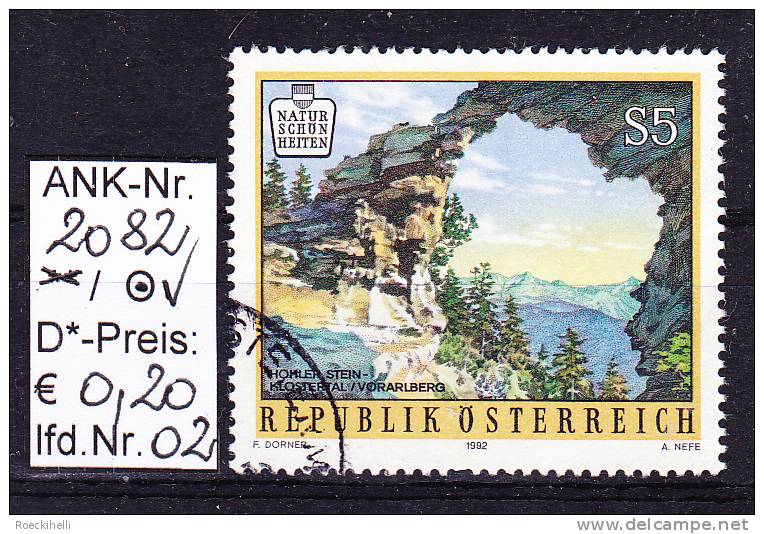 5.2.1992 - SM  "Naturschönheiten In Österreich"  -  O  Gestempelt  -  Siehe Scan  (2082o 01-11) - Used Stamps