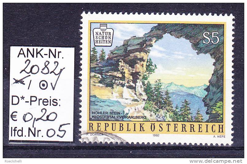5.2.1992 - SM  "Naturschönheiten In Österreich"  -  O  Gestempelt  -  Siehe Scan  (2082o 01-11) - Oblitérés