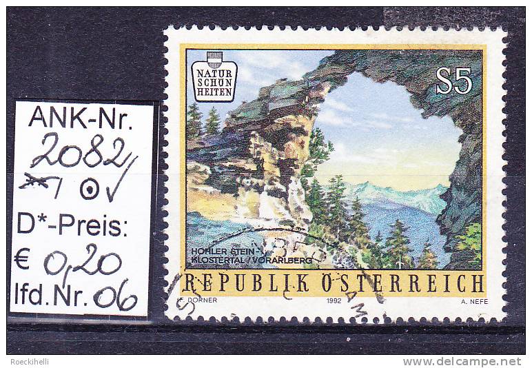 5.2.1992 - SM  "Naturschönheiten in Österreich"  -  o  gestempelt  -  siehe Scan  (2082o 01-11)