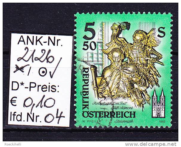 16.4.1993  -  FM-Erg.Wert  "Stifte U. Klöster In Österreich" - O  Gestempelt  -  Siehe Scan (2126o 01-22) - Oblitérés