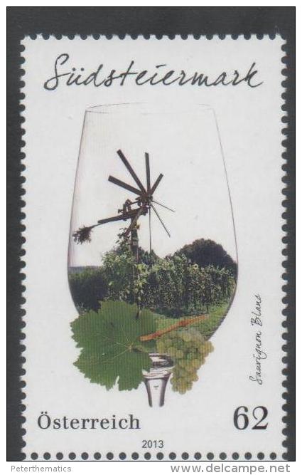 AUSTRIA, 2013 , MNH, WINE, GRAPES, SUDSTEIERMART, 1v - Vini E Alcolici