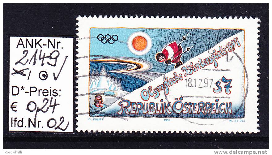 9.2.1994 - SM "Olympische Winterspiele - Abfahrtsläufer"  -  O Gestempelt  - Siehe Scan (2149o 01-04) - Usados